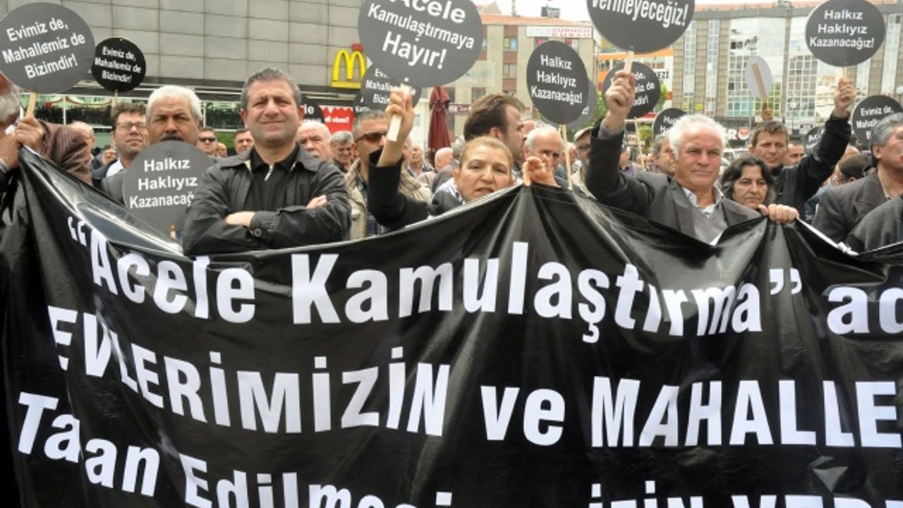 Gaziosmanpaşa'da 'Acele kamulaştırma' protestosu