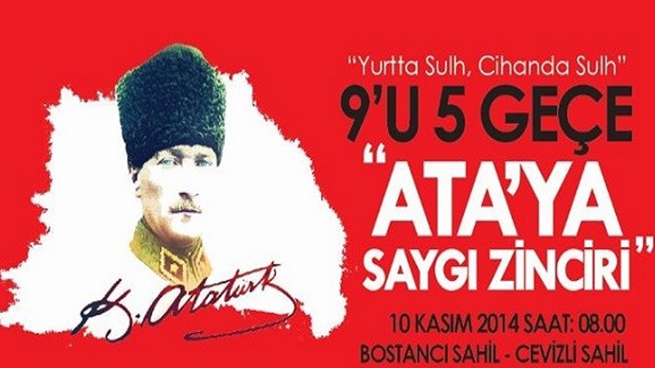 İstanbul'da Ata'ya Saygı Zinciri