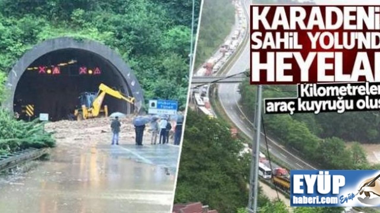 Espiye’de Heyelan! Sahil Yolunda Ulaşım Durdu