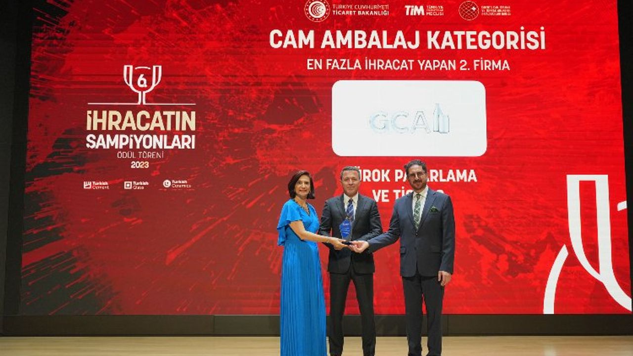 GCA, TİM ihracat şampiyonları listesinde 2’ncilik ödülüne layık görüldü