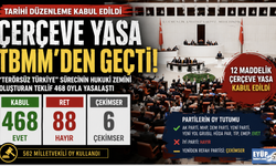 Çerçeve Yasa TBMM’den geçti: 468 evet, 88 hayır, 6 çekimser