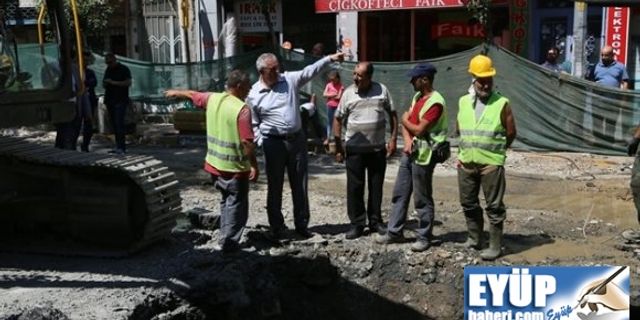 Eyüp İslambey'de   altyapı  çalışmaları  devam ediyor.