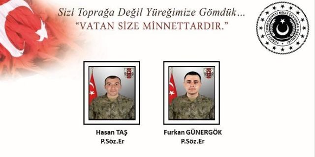 Pençe-Şimşek Harekatı bölgesinde iki asker şehit oldu