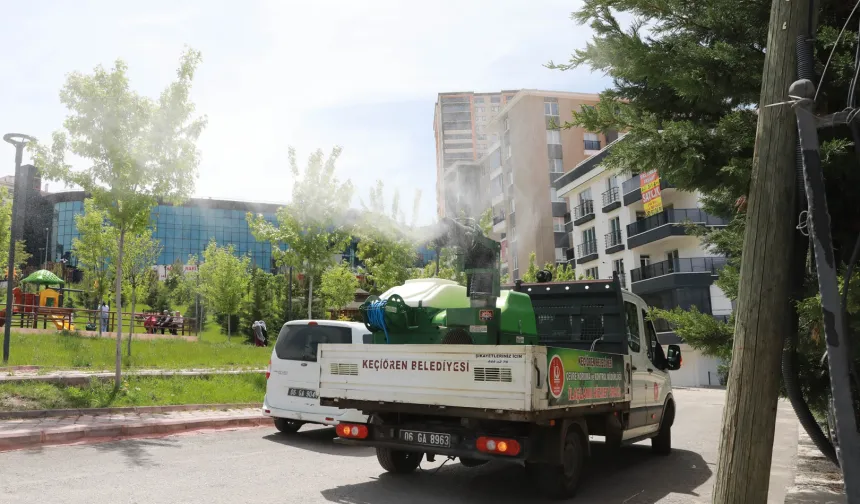 Ankara Keçiören'de ilaçlama çalışmaları hızlandı