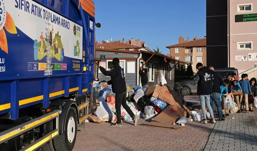 Konya Selçuklu'da okullar sıfır atık için yarıştı... 222 bin kilo atık toplandı