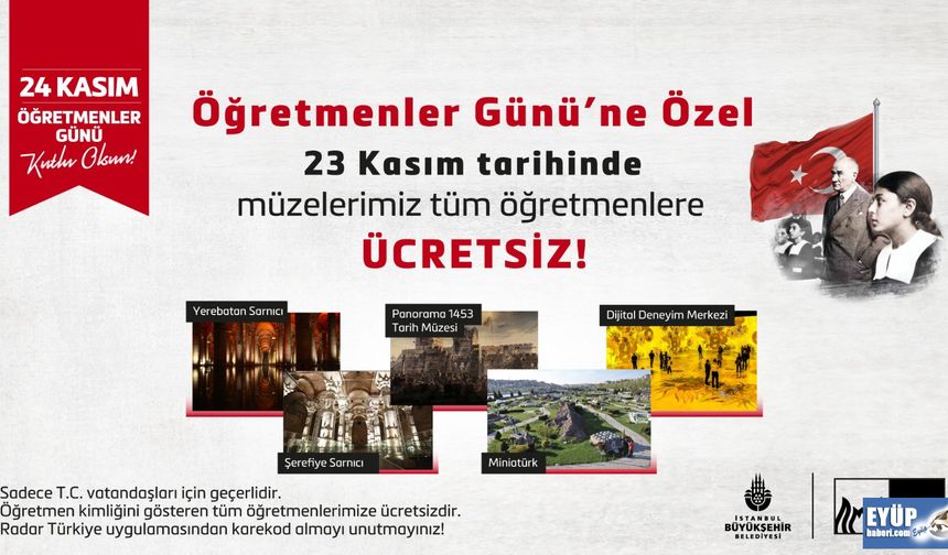 İBB'den 24 Kasım Öğretmenler Günü'ne özel sürpriz