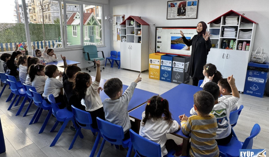 Özel anaokullarında miniklere sıfır atık eğitimi