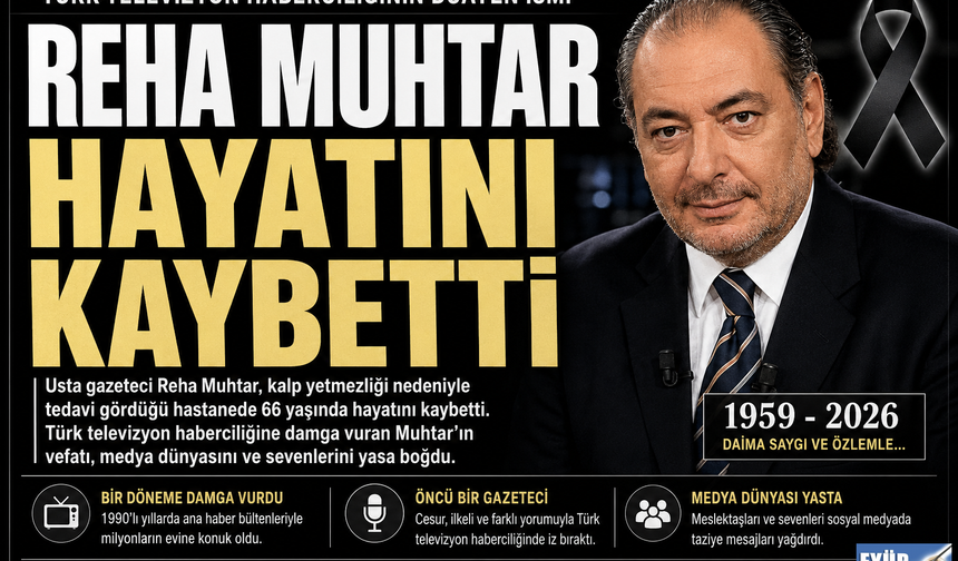 Türk Medyası'nın Efsane İsmi Reha Muhtar hayatını kaybetti